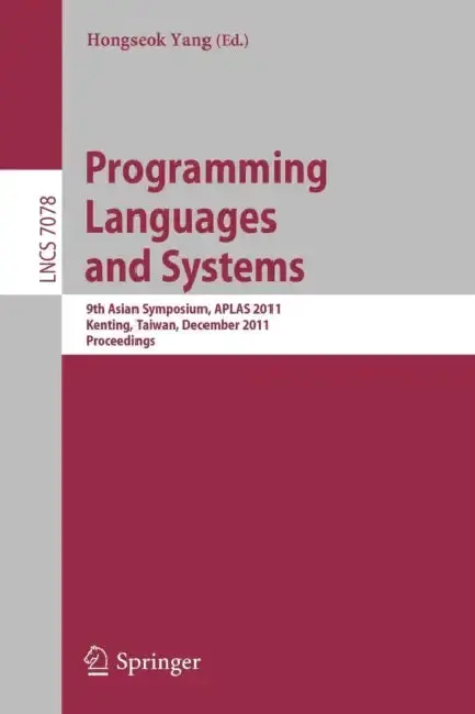 Cover of Programming Languages and Systems