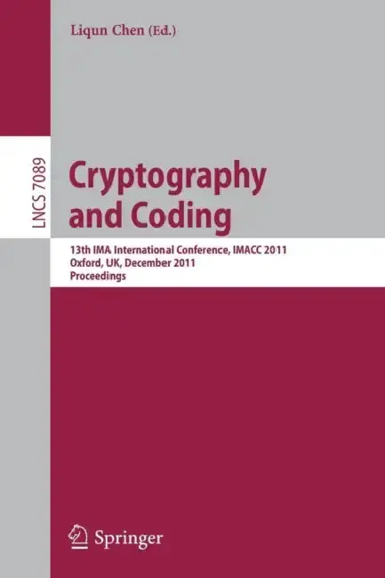 Cover of Cryptography and Coding