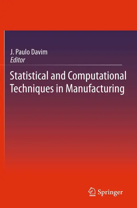 Cover of Statistical and Computational Techniques in Manufacturing
