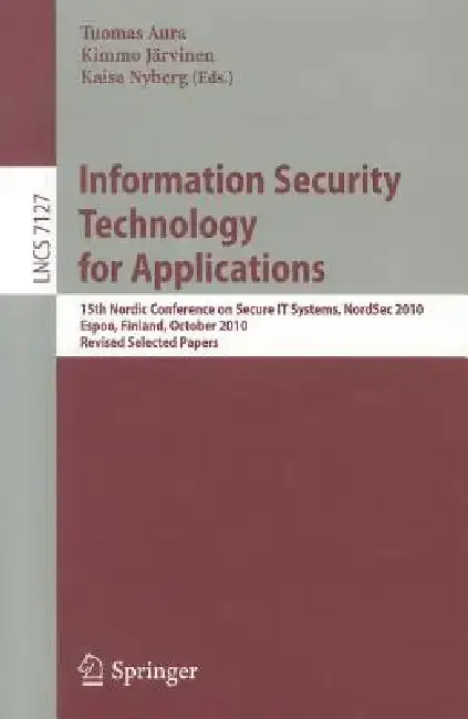 Cover of Information Security Technology for Applications
