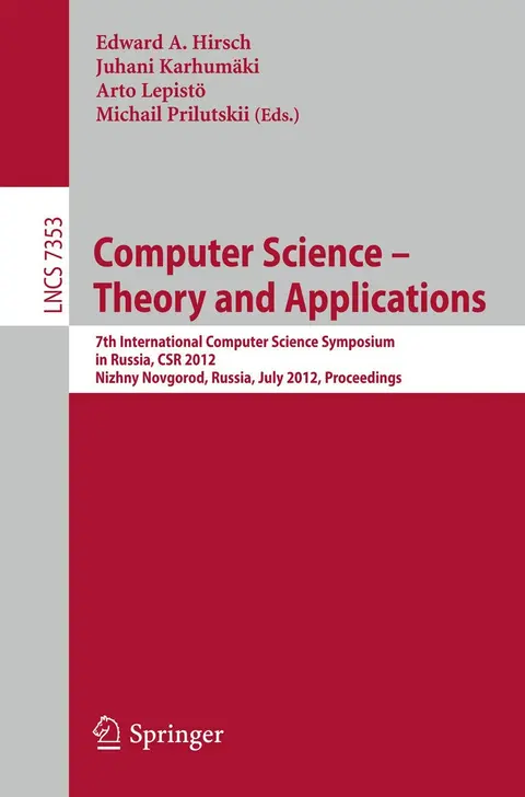 Cover of Computer Science -- Theory and Applications