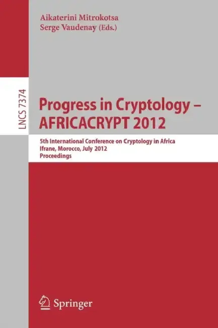 Cover of Progress in Cryptology -- Africacrypt 2012