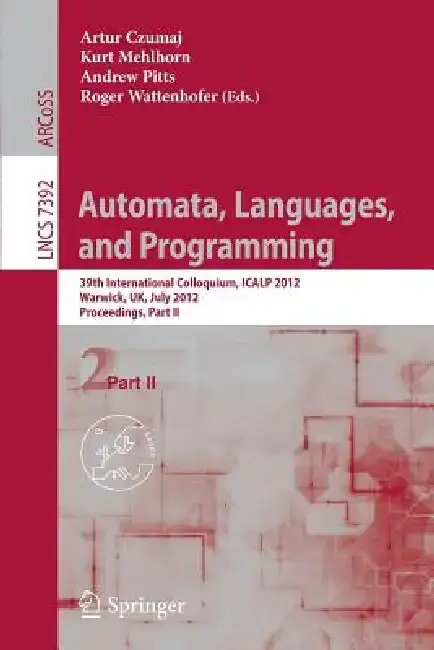 Cover of Automata, Languages, and Programming