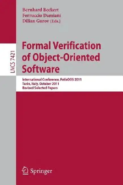Cover of Formal Verification of Object-Oriented Software