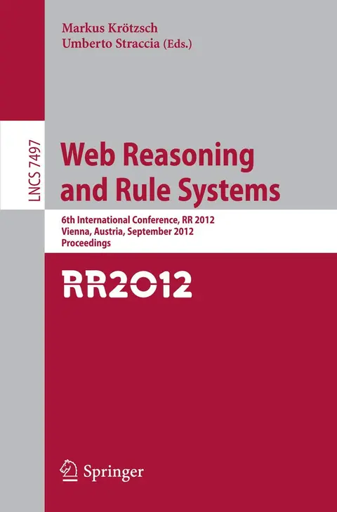Cover of Web Reasoning and Rule Systems