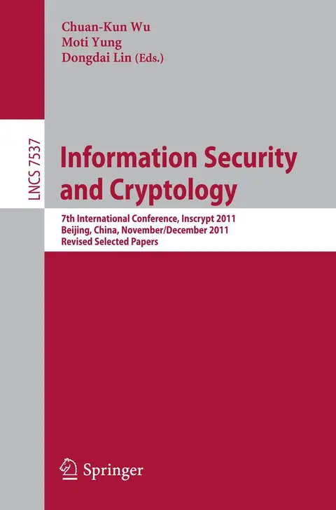 Cover of Information Security and Cryptology