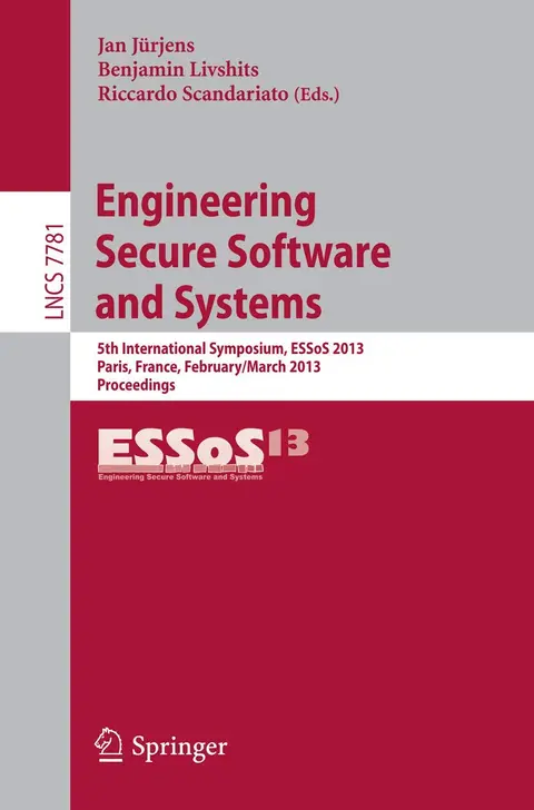 Cover of Engineering Secure Software and Systems