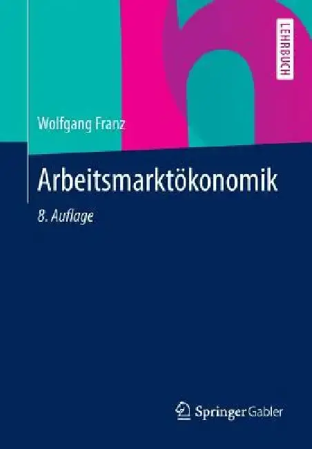 Cover of Arbeitsmarktökonomik