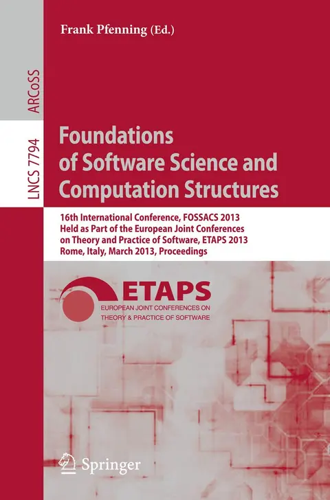 Cover of Foundations of Software Science and Computation Structures