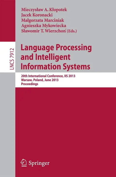 Cover of Language Processing and Intelligent Information Systems