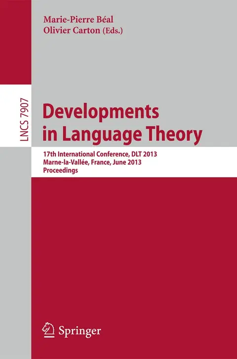 Cover of Developments in Language Theory