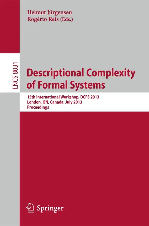 Cover of Descriptional Complexity of Formal Systems