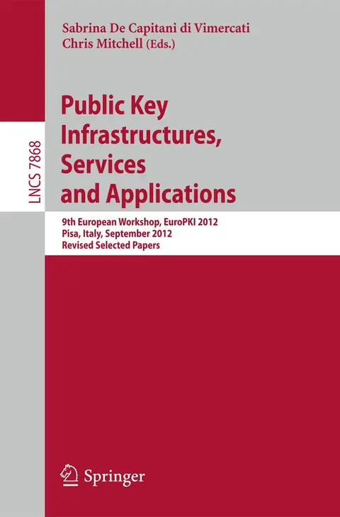 Cover of Public Key Infrastructures, Services and Applications
