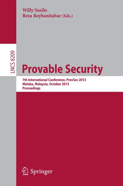 Cover of Provable Security