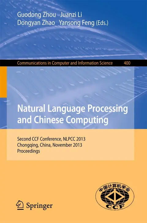 Cover of Natural Language Processing and Chinese Computing