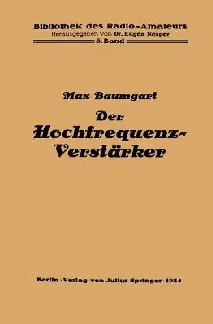 Cover of Der Hochfrequenz -Verstärker
