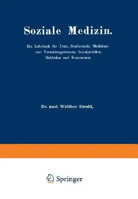 Cover of Soziale Medizin