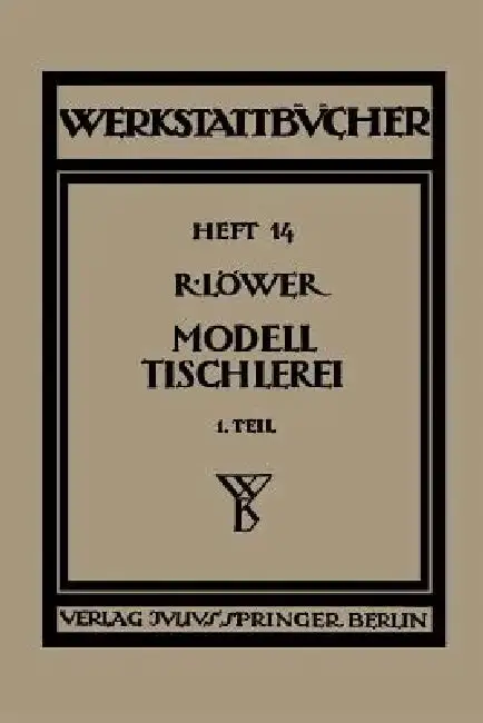 Cover of Modelltischlerei