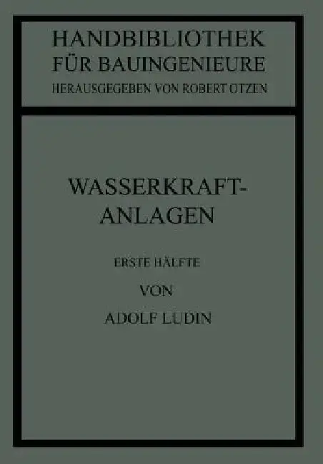 Cover of Wasserkraftanlagen