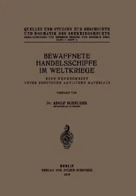 Cover of Bewaffnete Handelsschiffe Im Weltkriege