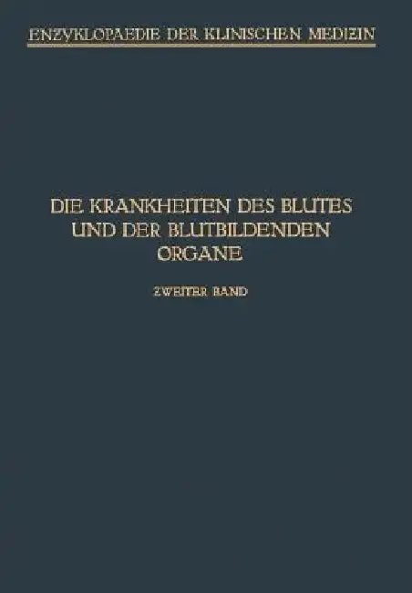 Cover of Handbuch Der Krankheiten Des Blutes Und Der Blutbildenden Organe