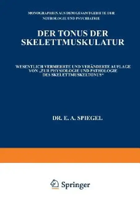 Cover of Der Tonus Der Skelettmuskulatur
