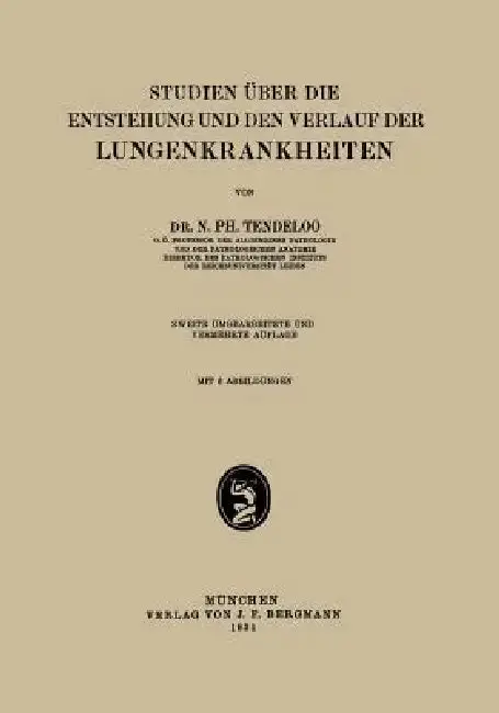 Cover of Studien Über Die Entstehung Und Den Verlauf Der Lungenkrankheiten