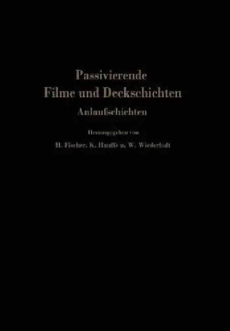 Cover of Passivierende Filme Und Deckschichten