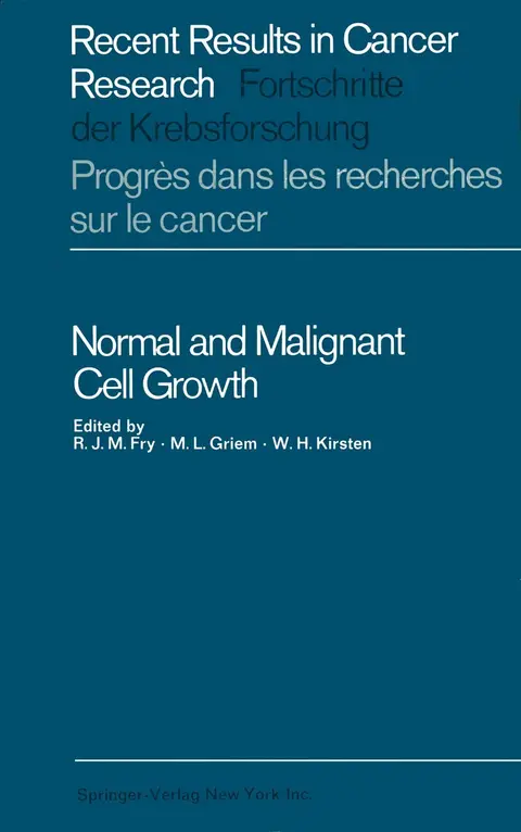 Cover of Normal and Malignant Cell Growth