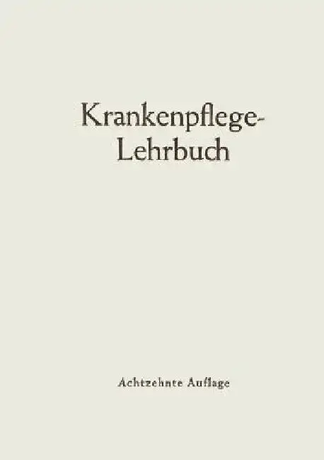 Cover of Krankenpflege-Lehrbuch