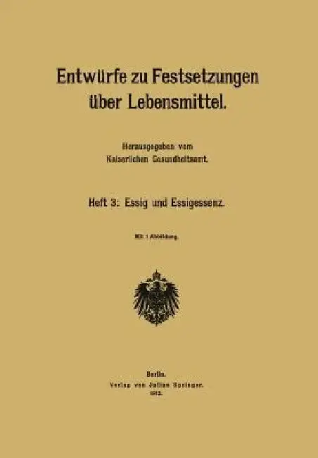 Cover of Entwürfe Zu Festsetzungen Über Lebensmittel