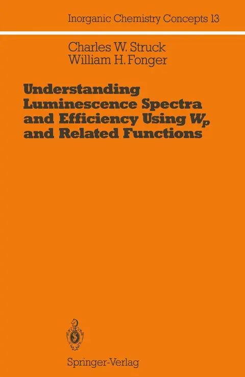 Cover of Understanding Luminescence Spectra and Efficiency Using Wp and Related Functions