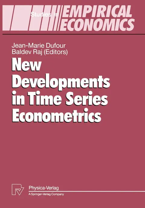 Cover of New Developments in Time Series Econometrics