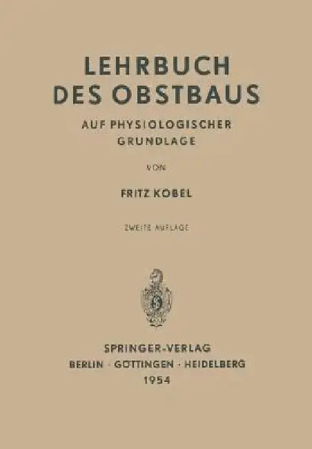 Cover of Lehrbuch Des Obstbaus Auf Physiologischer Grundlage