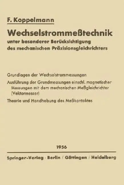 Cover of Wechselstrommeßtechnik