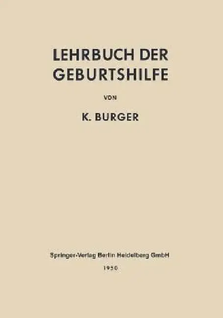 Cover of Lehrbuch Der Geburtshilfe