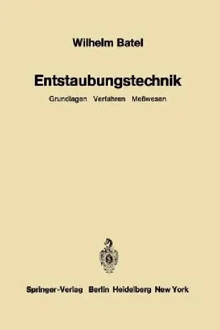 Cover of Entstaubungstechnik