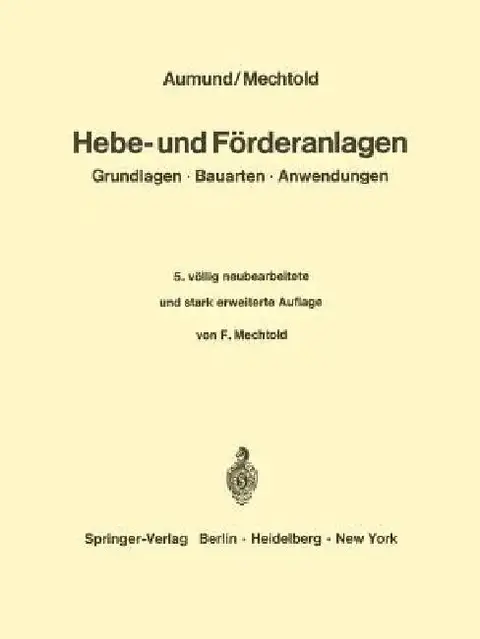 Cover of Hebe- Und Förderanlagen