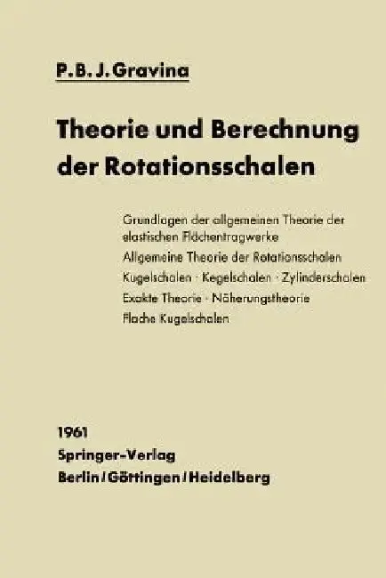 Cover of Theorie Und Berechnung Der Rotationsschalen