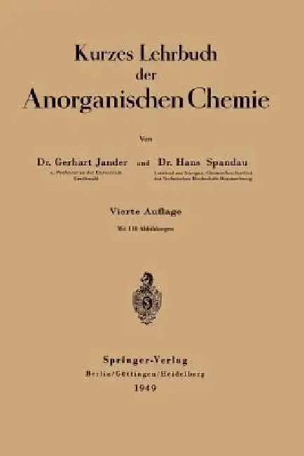 Cover of Kurzes Lehrbuch Der Anorganischen Chemie