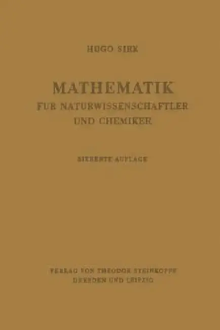 Cover of Mathematik Für Naturwissenschaftler Und Chemiker
