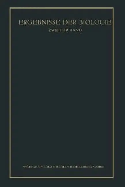 Cover of Ergebnisse Der Biologie