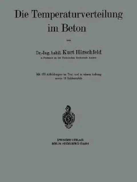 Cover of Die Temperaturverteilung Im Beton