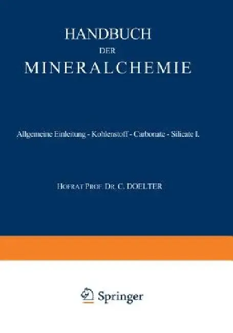 Cover of Allgemeine Einleitung -- Kohlenstoff -- Carbonate -- Silicate I