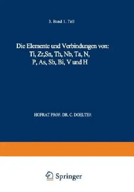 Cover of Die Elemente Und Verbindungen Von