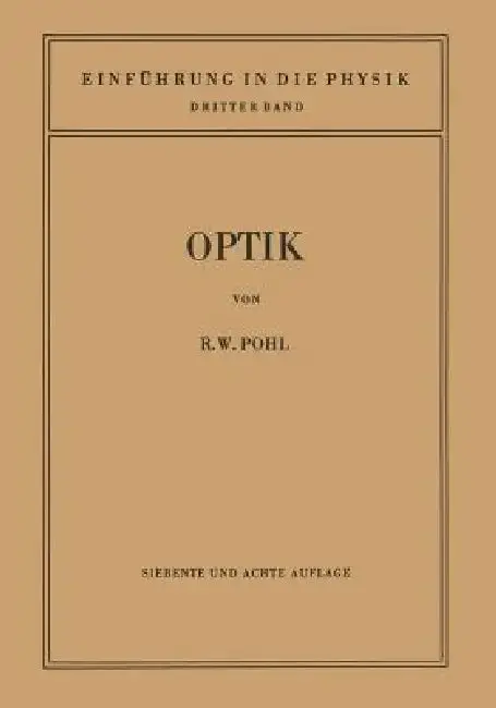 Cover of Einführung in Die Optik