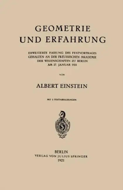 Cover of Geometrie und Erfahrung