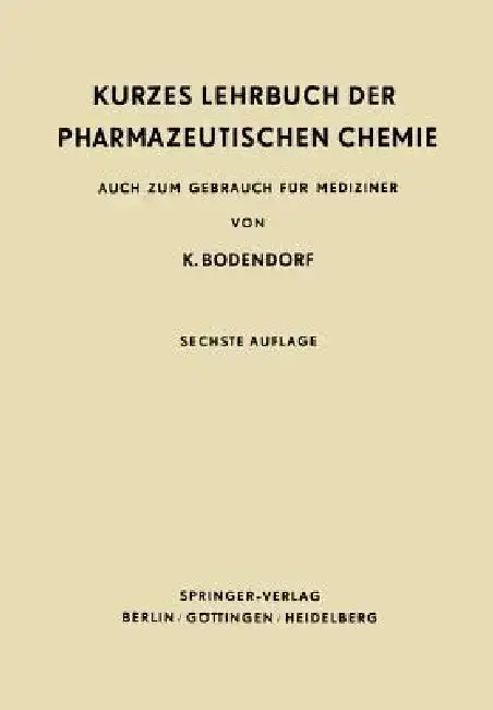 Cover of Kurzes Lehrbuch Der Pharmazeutischen Chemie