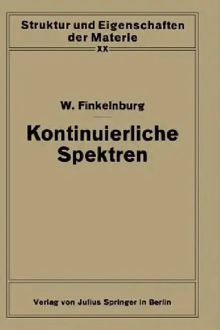 Cover of Kontinuierliche Spektren