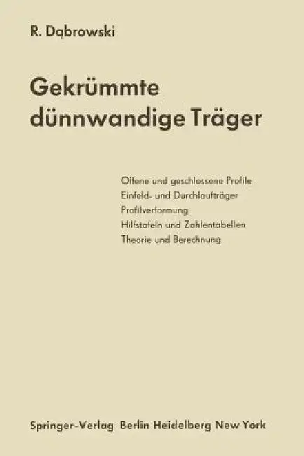 Cover of Gekrümmte Dünnwandige Träger
